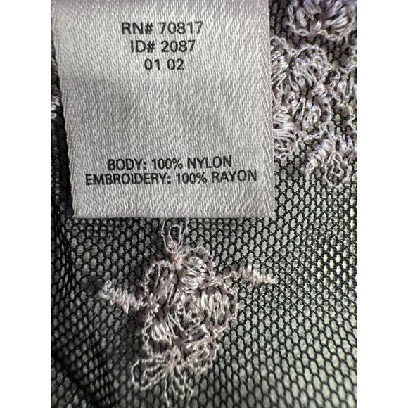 Victorias Secret Vintage Mesh Cami Top Size M Pink Floral Embroidered Coquette - Picture 6 of 6